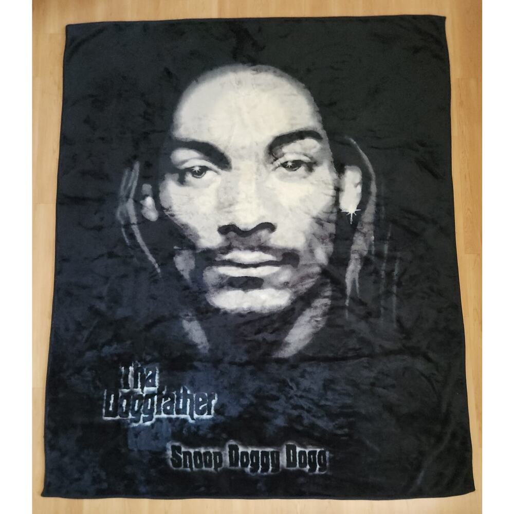 Vtg 2005 Death Row Records Tha Dogfather Snoop Doggy Dog Blanket Approx. 94"x78"